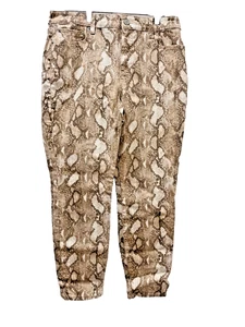 Ralph Lauren High-Rise Ankle Jeans Schlangenmuster Reißverschluss Gr. 14 - Bild 1 von 3