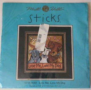 Mill Hill Sticks 2010 “ Love Me, Love My Dog “ Cross Stitch Kit Needlecraft - Imagen 1 de 6