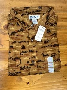 Duluth Trading Co Men's Free Swingin' Flannel Relaxed Fit Shirt Button 3XL Bear - Picture 1 of 5