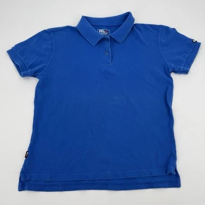 Polo Ralph Lauren RLX con botones a presión para mujer azul medio manga corta elástico Foto 1 de 4