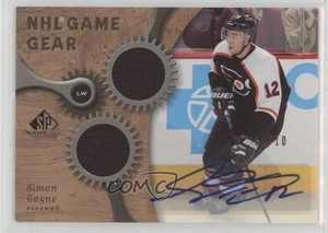 2005-06 SP Game Used Edition NHL Game Gear Auto /10 Simon Gagne #AG-SG Auto