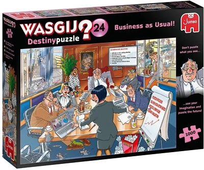JUMBO SPIELE Jumbo 25013 Wasgij Destiny 24 Business as Usual 1000 Teile Puzzle Comic Motiv