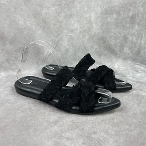 Rag & Bone Lewis Pointed Toe Braided Suede Sandal In Black Womens Sz 36.5 US 6.5 - Picture 1 of 11