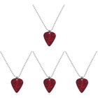  4 PCS Pick Necklace Necklaces for Women Initial Trendy Bass Rock and Roll