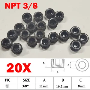 20x Außengewinde Muffe Auto Rohrstopfen 3/8 NPT Rohr Innensechskant Stopfen USA - Bild 1 von 19