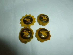 4 Vintage 1" Felt Backed Langdon Knox 1936 GOP Campaign Pinbacks Lot H-267 - Picture 1 of 12