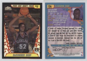 2001-02 Topps Chrome Black Border Refractor /50 DeSagana Diop #136