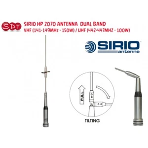 SIRIO HP 2070 ANTENNA DUAL BAND VHF (141-149MHz - 150W) / UHF (442-447MHZ - 100W - Zdjęcie 1 z 4