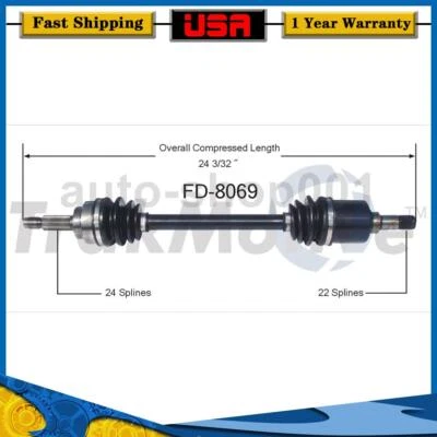 Front Left CV Axle Joint For Ford Festiva 1.3L 1993 1992 1991 1990 1989 1988 - Image 1 of 2