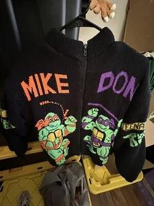 Vintage 1990s 90s RARE Mickey's Clan Teenage Mutant Ninja Turtles Jacket TMNT - Picture 1 of 15
