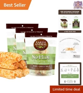 Healthy No Hide Pork Chew Rolls for Small Dogs - Long Lasting Treats, Pack of 3 - Picture 1 of 11