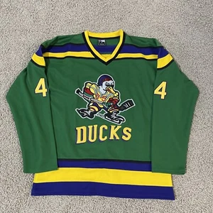 Mighty Ducks Fulton Reed #44 Men Size Small Green Hockey Jersey 22”x29” - Picture 1 of 9
