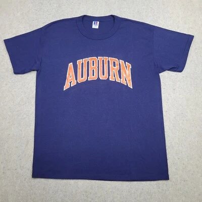 Vintage Russell Athletic Auburn Tigers T Shirt Mens Large Blue Short Sleeve USA - Image 1 of 4