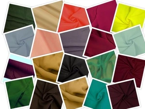 TELA DE VESTIR DE GASA PREMIUM POLIÉSTER CORTINAS 58-60" DE ANCHO 47 COLORES - Imagen 1 de 60