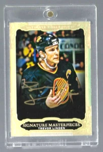 TREVOR LINDEN 2020-21 Ultimate Collection #USM-TL SIGNATURE MASTERPIECES - Picture 1 of 2
