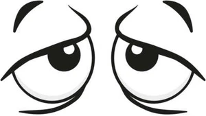 Googly Eyes Tired Vinyl Decal 6 inches wide - Picture 1 of 1