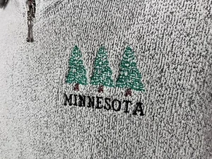 MINNESOTA Pullover PULLOVER Reißverschluss STRICK VINTAGE NEW HAMPSHIRE USA Pine Trees - Bild 1 von 15
