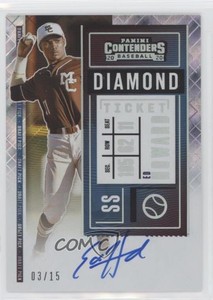 2020 Panini Contenders Draft Pick Diamond Ticket /15 Ed Howard #DPT-EH Auto