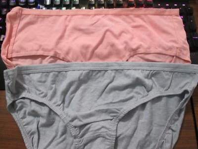 New Auden & Fruit of Loom Bikinis💕 Size 6 Peach + Gray 100% & 60% Cotton - Image 1 of 4