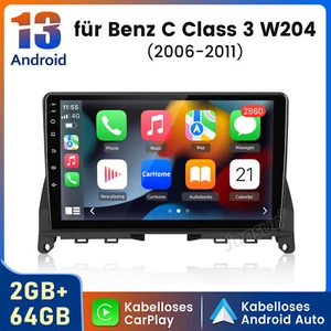 Android 13 Für Mercedes C Class W204 S204 2006 Carplay Autoradio GPS NAVI 2G+64G - Bild 1 von 13