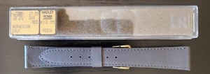 Vintage NOS Hadley Roma 17.5mm Gray Stitched Norwegian Calf Watch Band - Picture 1 of 7