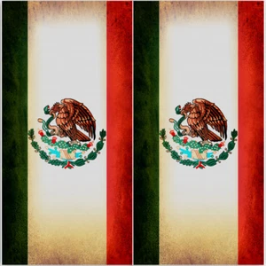 Cornhole Board BANDERAS MEXICANAS Bandera rústica de MÉXICO Vinilo Calcomanía Wraps 2 pack - Imagen 1 de 2