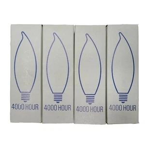 4 Philips 25-Watt / Clear BA9 Decorative Bulb with Candelabra Base - NEW - Picture 1 of 4