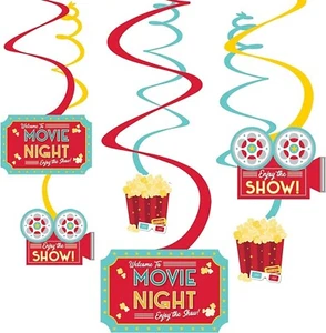 Movie Night Hollywood Award Prom Theme Party Hanging Swirl Decorations - Picture 1 of 3