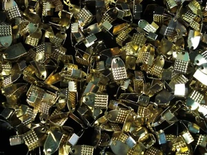 Ribbon Cord Ends 20pc Gold DIY Jewellery Necklace Bracelet Jewelry - Picture 1 of 2