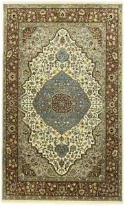 5X8 ft Handmade Heriz Serapi Oriental Rug Classic Floral Vintage Style Carpet - Picture 1 of 17