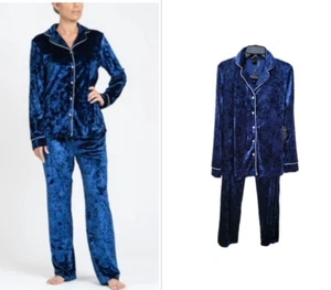 TAHARI Notch Collar Velvet Pajama Set, TAHARI Pajama Set, Size: Medium - Picture 1 of 14