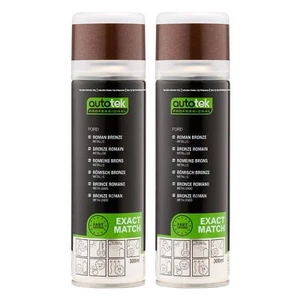 Autotek Exact Match Fast Drying Aerosol Spray Paint Ford Roman Bronze 300ml x2 - Picture 1 of 9