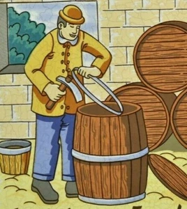 Decorative Spanish Ceramic Tile- Aquí Vive Un Tonelero-A Barrel Maker Lives Here - Picture 1 of 9