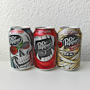 Set of 3 Halloween 2025 Dr Pepper cans - 330 ml/11.2 fl oz; BOTTOM (Germany) - Picture 1 of 12