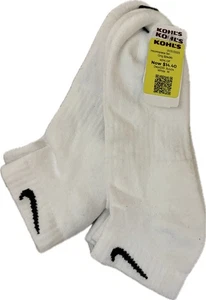 NEU Nike gepolsterte 2 Paar weiße unsichtbare Damensocken Schuhgröße 6-10 - Bild 1 von 3