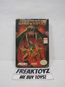 NES Swords and Serpents W/ Damaged Box & Instructions
