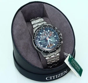 Citizen Skyhawk A-T Radio Controlled Eco-Drive Pilot Chronograph Uhr - Neu - Bild 1 von 3