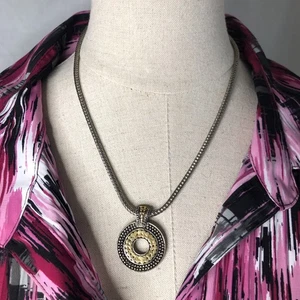 Vintage goldfarbene Anhängerkette Y2K formell oder lässig Karabinerverschluss  - Bild 1 von 3