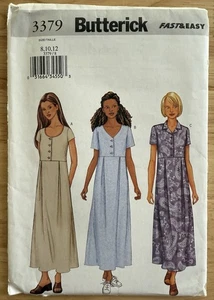 Butterick Fast & Easy Pattern 3379 Misses’ / Misses’ Petite Dress Size 8-12 - Picture 1 of 4