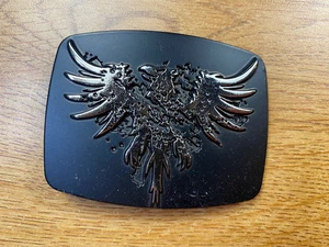 Chrome Eagle Crest Belt Buckle - Picture 1 of 3