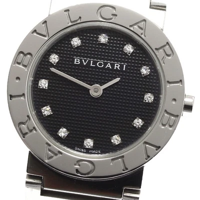 BVLGARI BVLGARIBVLGARI BBL26S 12P diamond Black Dial Quartz Ladies Watch_894291 - Image 1 of 4