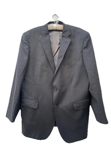 SAKS FIFTH AVE Ermenegildo Zegna Black Wool Silk Blazer Suit Jacket Mens 44 Slim - Picture 1 of 15