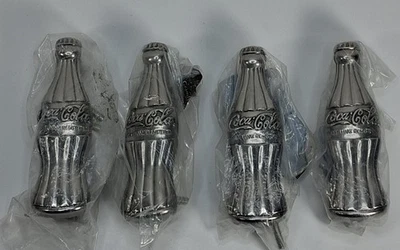 4 Vintage Bottle Shape Coca Cola Cabinet Pull Handle Metal Silver Tone - *New*. - Image 1 of 3