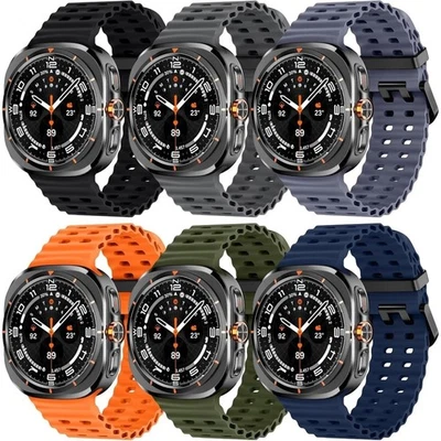 [6-Pack] Breathable Ocean Silicone Bands For Samsung Galaxy Watch 7 Ultra 47mm - Image 1 of 4
