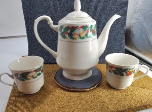 Royal Majestic Fine China Holiday Christmas Eve Teekanne & 2 Kaffeetassen Tassen #8447 - Bild 1 von 14