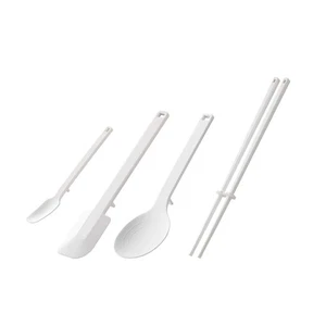 Utensili in silicone cucchiaio da cucina, bacchette da cucina, spatola, cucchiaio set 4 pezzi - Foto 1 di 6