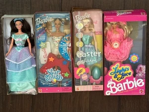 Star Splash Barbie 2000 #29260, Spring Tea Party, Easter Charm - 4 Doll Lot - Picture 1 of 11