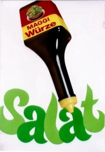 Original vintage poster MAGGI SALAD SEASONING CUISINE 1970 - Picture 1 of 1