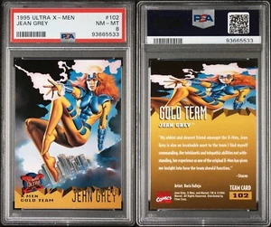 1995 Fleer Ultra X-Men Gold Team Jean Grey Card #102 Boris Vallejo PSA NM 8 - Picture 1 of 3