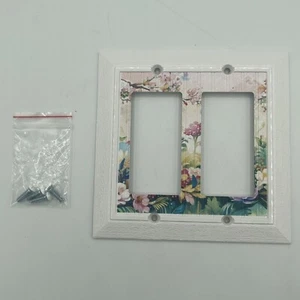 2 Gang Wall Plate Light Switch Cover Dual Rocker - Picture 1 of 3